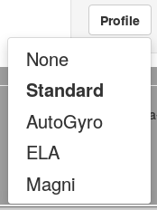Profile Menu